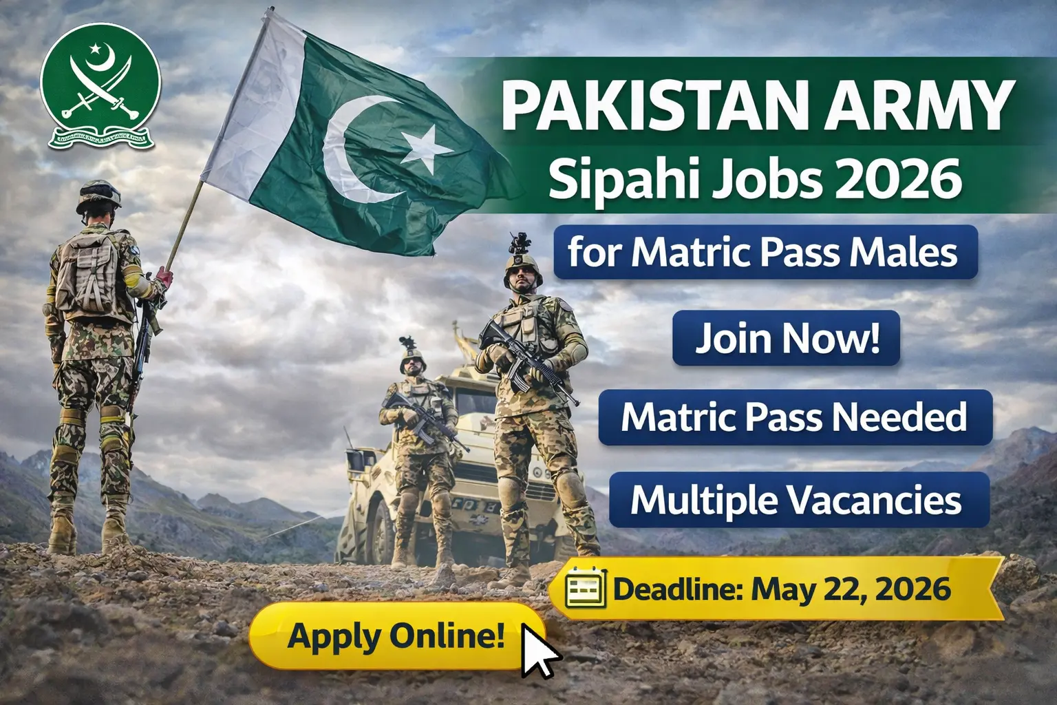 Pakistan Army Sipahi recruitment graphic