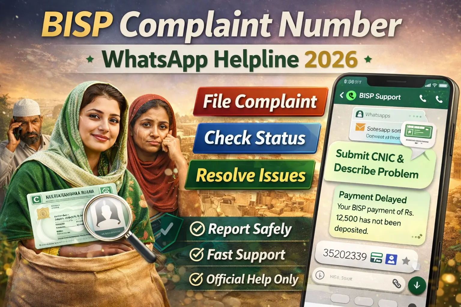 BISP WhatsApp Complaint Number