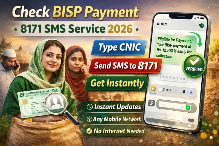 Check BISP payments via SMS