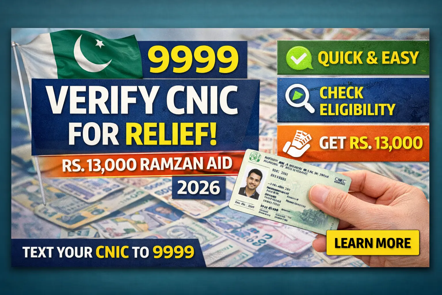 Verify CNIC for Ramzan aid