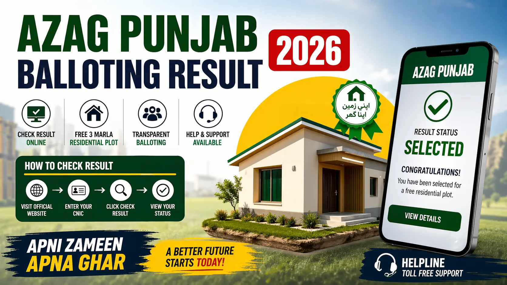 Apni Zameen Apna Ghar Result