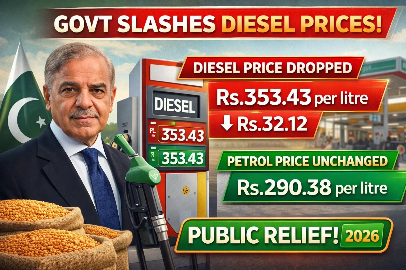 Government cuts diesel prices in 2026