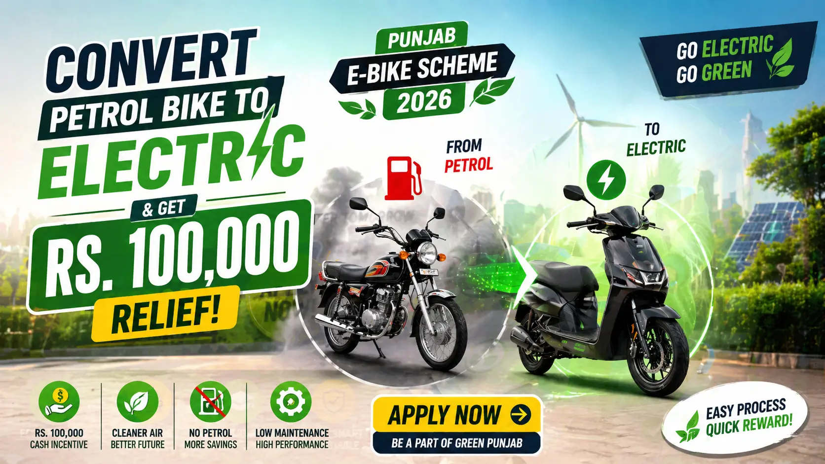 How to Get Rs. 100,000 by Switching to Electric Bikes