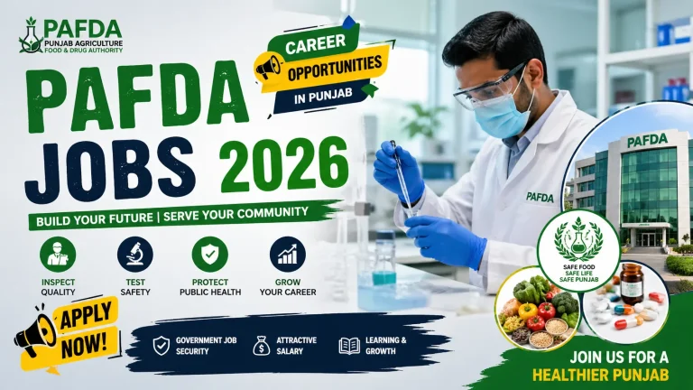 PAFDA Jobs 2026 in Punjab: Apply Online for Food, Drug & Lab Vacancies