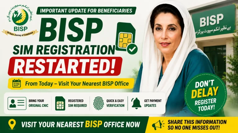 BISP SIM registration update announcement