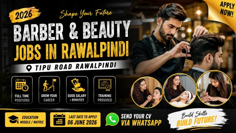 Latest Barber Jobs in Rawalpindi 2026: Beauty Salon Staff Required