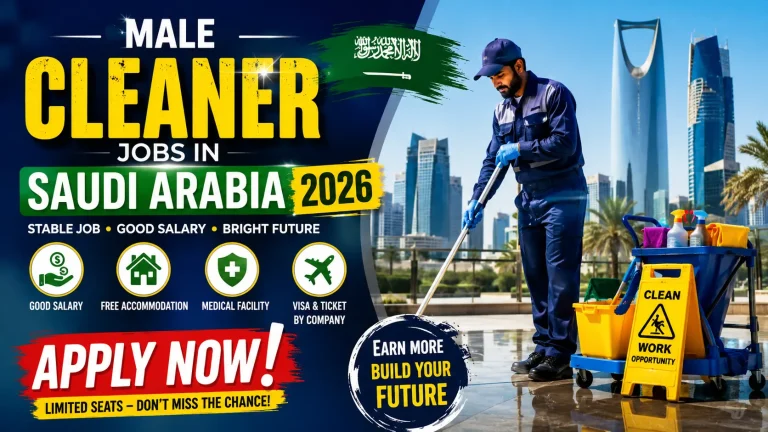Male Cleaner Vacancies in Saudi Arabia 2026 | Complete Career & Visa Information