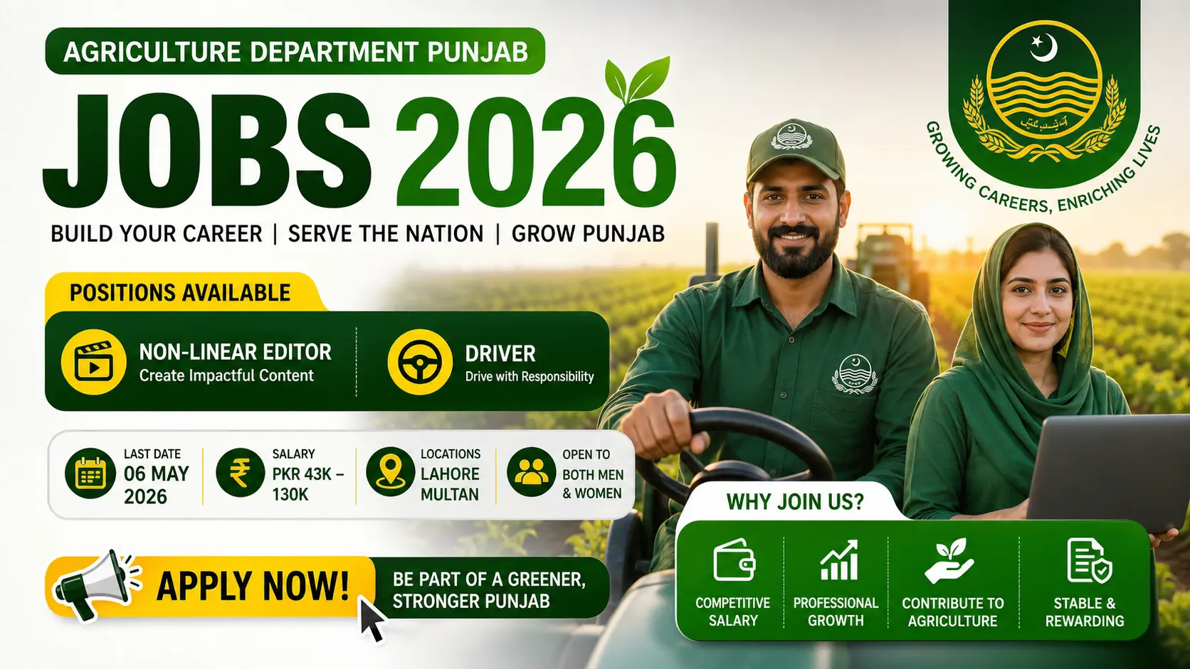 Punjab Agriculture Department Careers