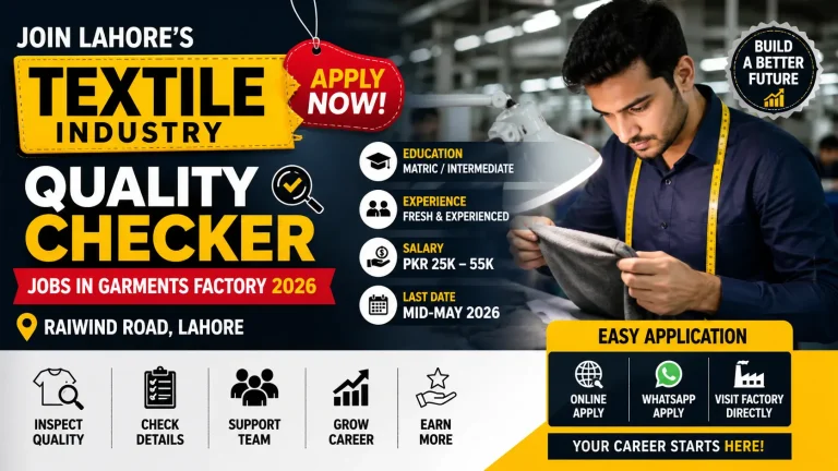 Quality Checker Jobs in Garments Factory Lahore 2026 – Complete Guide