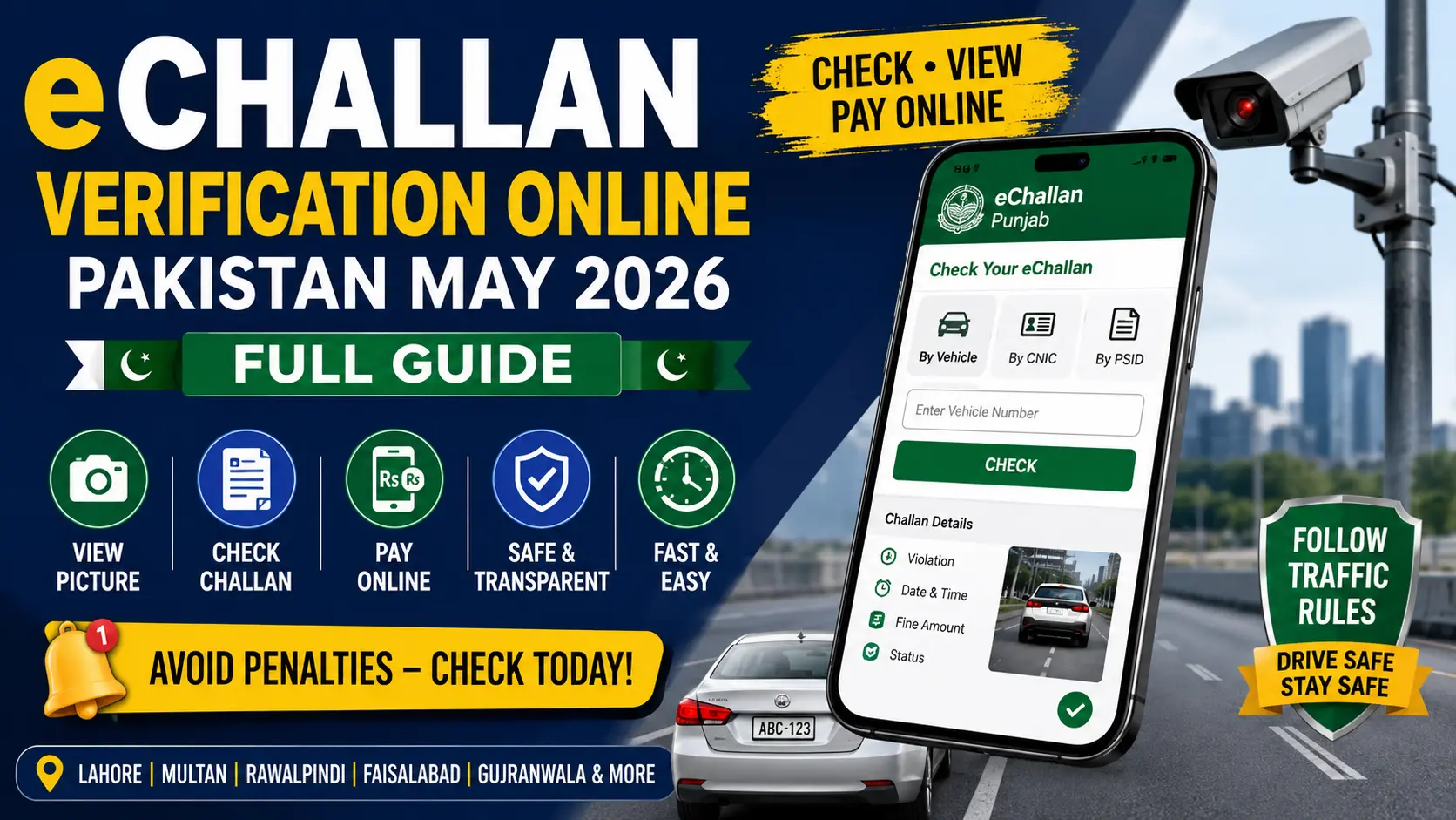 eChallan guide for Pakistan vehicles